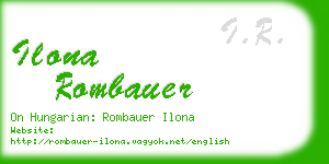 ilona rombauer business card